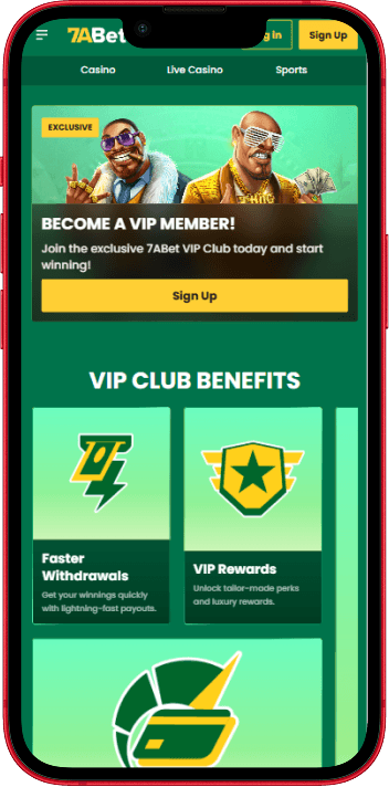 7aBet VIP club benefits page